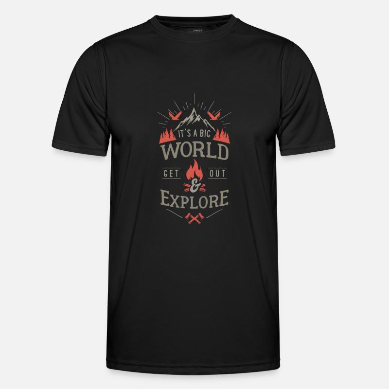 get out & explore - Men's Functional T-Shirt - black