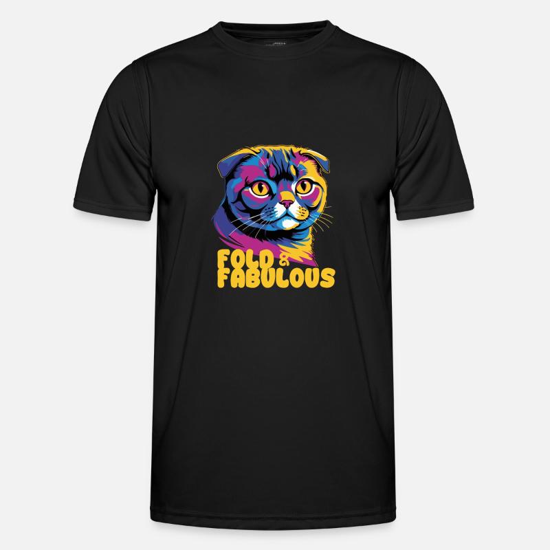 Fold & Fabulous — Scottish Fold Cat Design T-shirt sport Homme