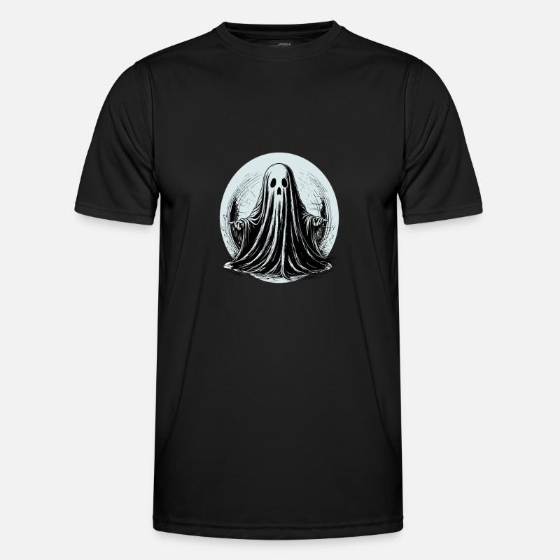 Awesome graphical ghost design - Men's Functional T-Shirt - black