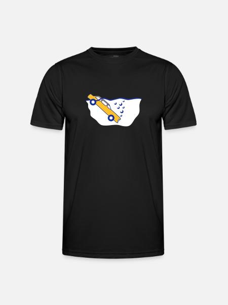 Diving Car - Männer Funktions-T-Shirt - Schwarz