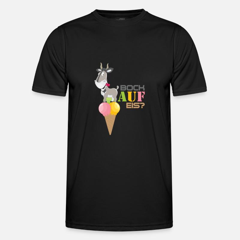 Bock auf Eis. - Männer Funktions-T-Shirt - Schwarz