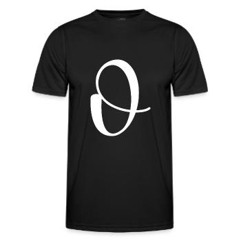 Calligraphy, initial O - Men's Functional T-Shirt - black - Front - AI Model Male 178 dark (178cm)