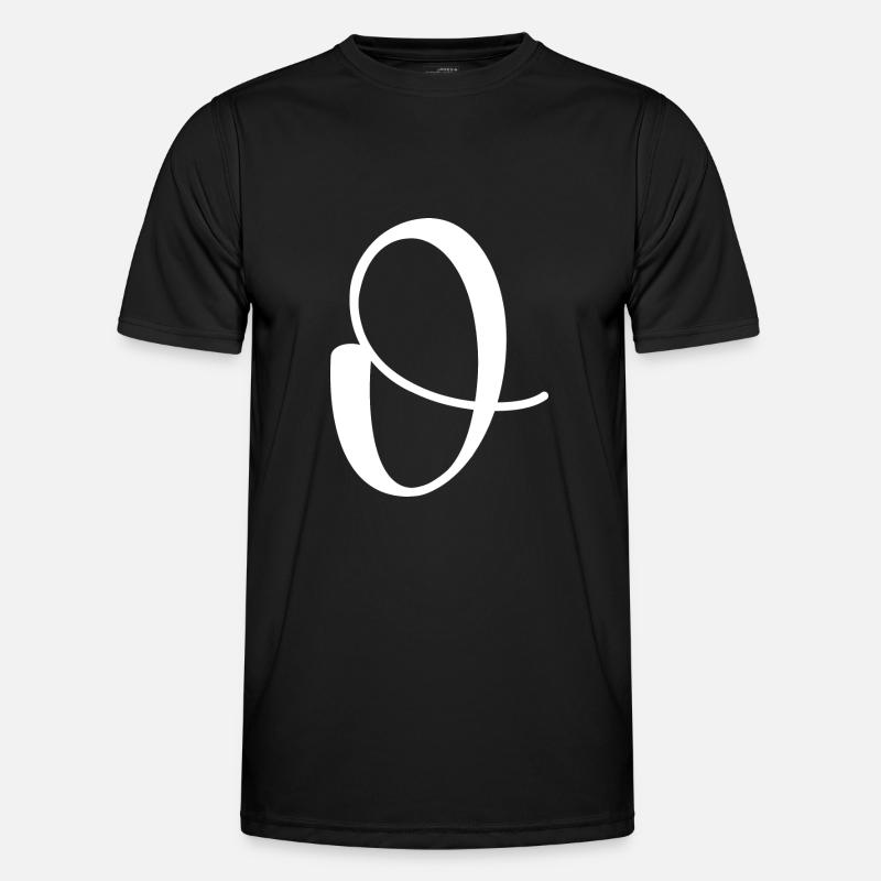 Kalligraphie, Initiale O - Männer Funktions-T-Shirt - Schwarz