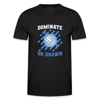 Water Polo Dominate or Down - Men's Functional T-Shirt - black - Front - AI Model Male 178 dark (178cm)
