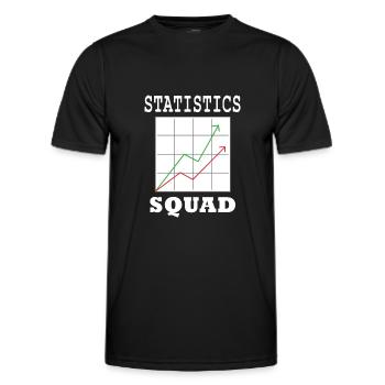 Analyste de statistiques Gestionnaire de données - T-shirt sport Homme - noir - Devant - AI Model Male 178 dark (178cm)