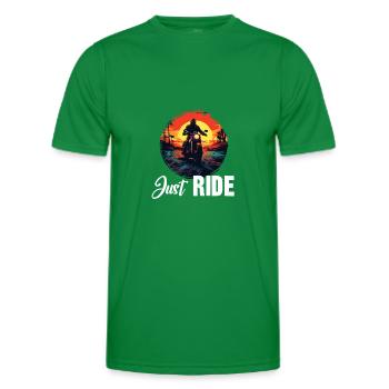 just ride - T-shirt sport Homme - vert - Devant - AI Model Male 178 dark (178cm)