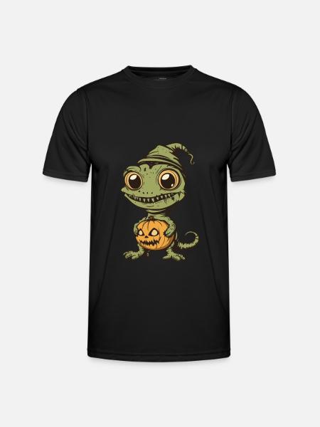 Chameleon Halloween Zombie - Männer Funktions-T-Shirt - Schwarz