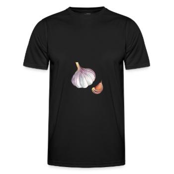 Garlic | Bestseller | - Men's Functional T-Shirt - black - Front - AI Model Male 178 dark (178cm)