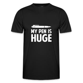 Mein Stift ist riesig - Männer Funktions-T-Shirt - Schwarz - Vorne - AI Model Male 178 dark (178cm)