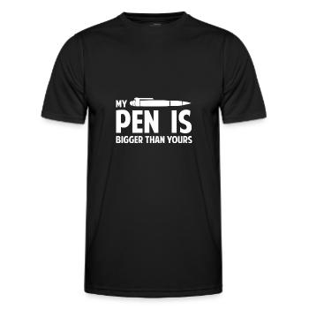 Mein Stift ist größer als deiner - Männer Funktions-T-Shirt - Schwarz - Vorne - AI Model Male 178 dark (178cm)
