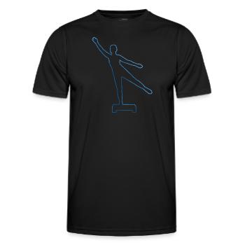 Aerobic Fitness Fitnesstraining Aerobic - Männer Funktions-T-Shirt - Schwarz - Vorne - AI Model Male 178 dark (178cm)
