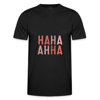 Hahahaha drôle blague drôle rire meme joke lol - T-shirt sport Homme - noir - Devant - AI Model Male 178 dark (178cm)