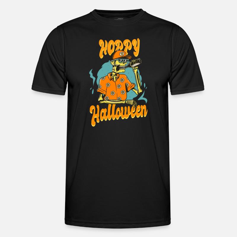 Bier Trinkspruch Hoppy Halloween Männer Funktions-T-Shirt