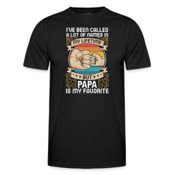 Papa Vater Sohn Geschenkidee Called A Lot Of Names - Männer Funktions-T-Shirt - Schwarz - Vorne - AI Model Male 178 dark (178cm)