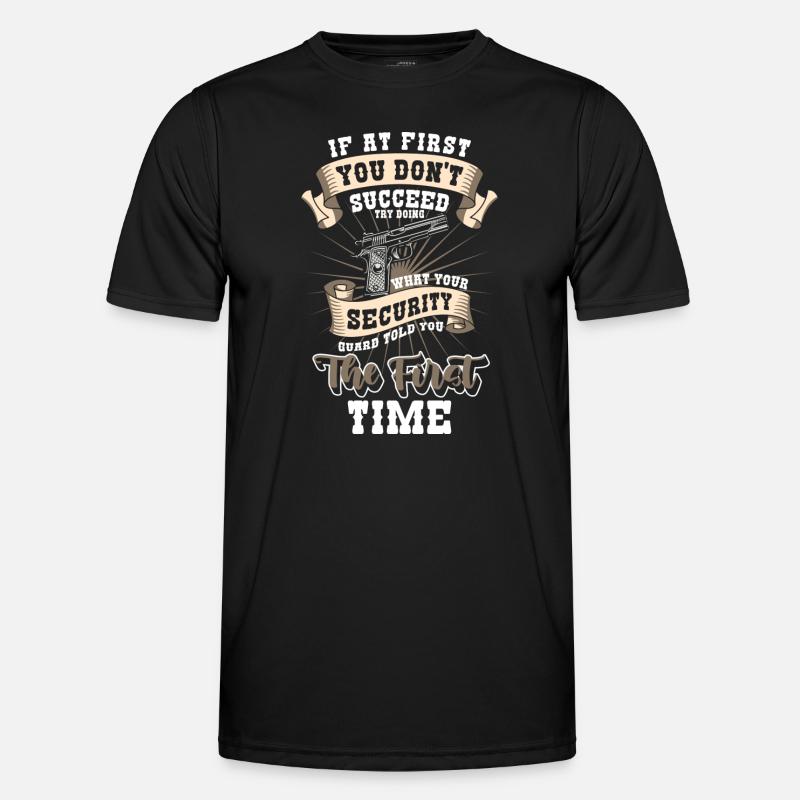 Security guard work - Men's Functional T-Shirt - black