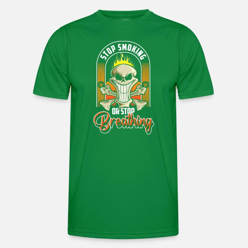 Cigarette Discipline Cigarette Lungs Men's Functional T-Shirt