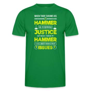 Odin, Nordmann, Thunder, Celtic - Men's Functional T-Shirt - kelly green - Front - AI Model Male 178 dark (178cm)