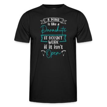 Fallschirmspringen Sprung Base Jumping - Männer Funktions-T-Shirt - Schwarz - Vorne - AI Model Male 178 dark (178cm)