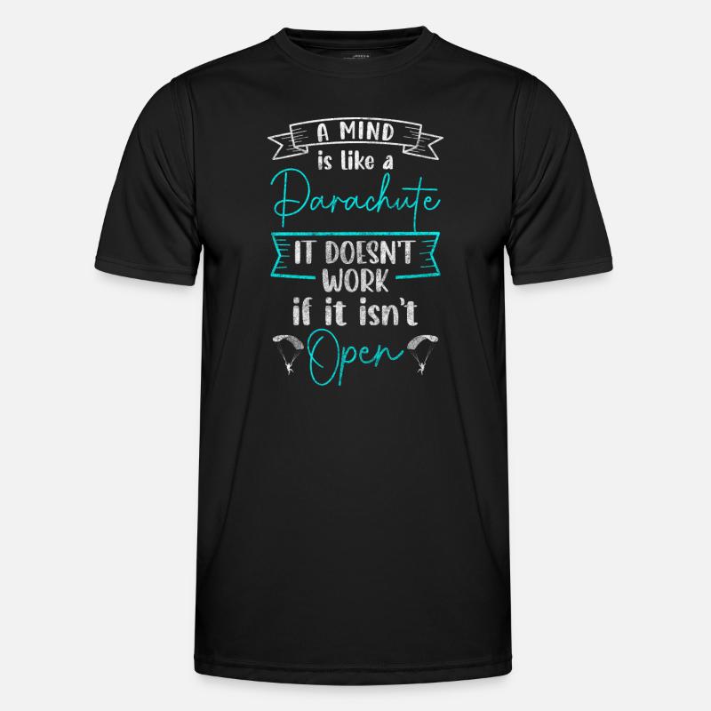 Skydiving Jump Base Jumping - Men's Functional T-Shirt - black
