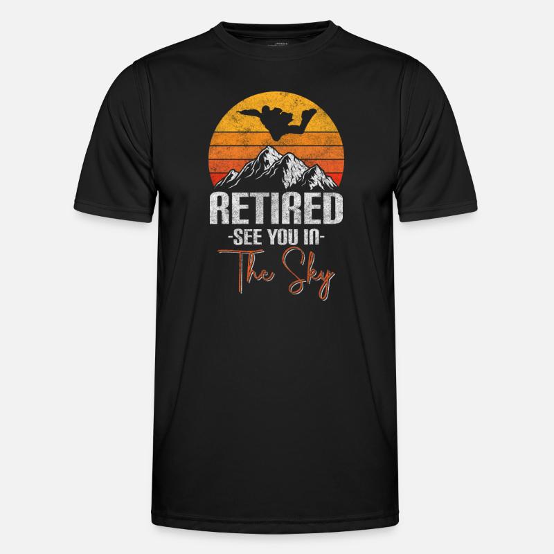 Skydiving Jump Flying - Men's Functional T-Shirt - black