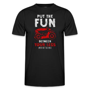 Bike off-road terrain - Men's Functional T-Shirt - black - Front - AI Model Male 178 dark (178cm)