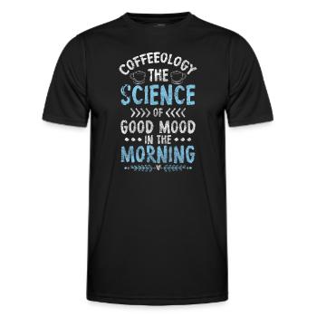 Kaffee Espresso Cappuccino Tasse - Männer Funktions-T-Shirt - Schwarz - Vorne - AI Model Male 178 dark (178cm)