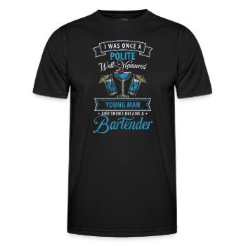 Bar Disko Shaker Trinkgeld - Männer Funktions-T-Shirt - Schwarz - Vorne - AI Model Male 178 dark (178cm)