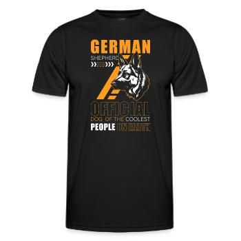 Hund Schutzhund Rassehund Diensthund - Männer Funktions-T-Shirt - Schwarz - Vorne - AI Model Male 178 dark (178cm)