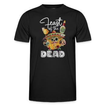 Holiday Feast of the Dead Bones Commemoration - Men's Functional T-Shirt - black - Front - AI Model Male 178 dark (178cm)