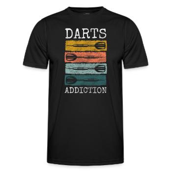 Darts Spaß Spieler Männersport - Männer Funktions-T-Shirt - Schwarz - Vorne - AI Model Male 178 dark (178cm)