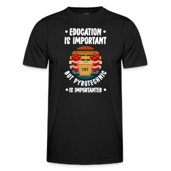 Pyro Stadion Fußball Fanblock - Männer Funktions-T-Shirt - Schwarz - Vorne - AI Model Male 178 dark (178cm)