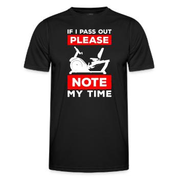 Rowing Machine Sport Water - Men's Functional T-Shirt - black - Front - AI Model Male 178 dark (178cm)