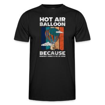 Balloonist Balloon Ride Leisure Gas Balloon - Men's Functional T-Shirt - black - Front - AI Model Male 178 dark (178cm)