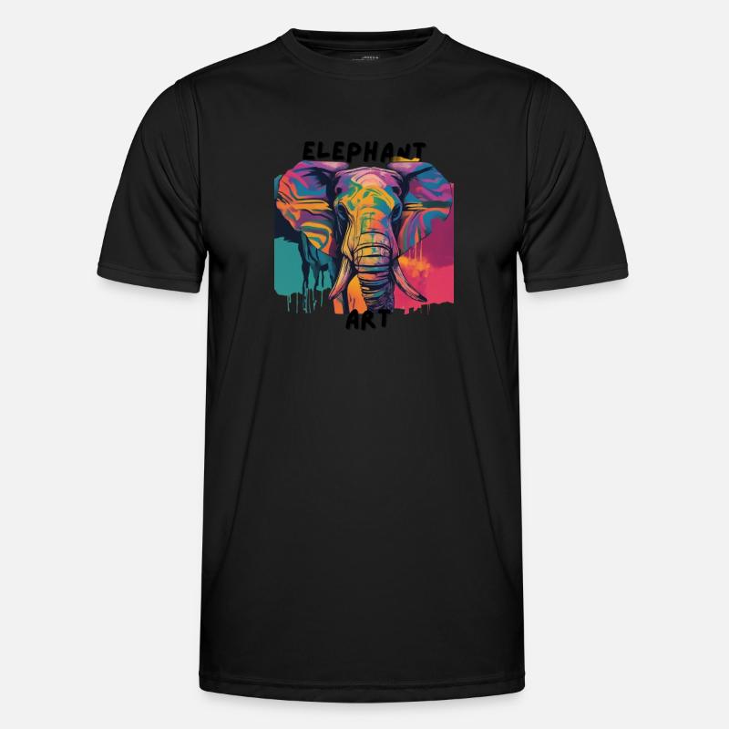 Afrika Steppe und Tiere Männer Funktions-T-Shirt
