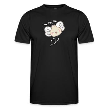 dim sum sum bee kawaii dumplings bees - Men's Functional T-Shirt - black - Front - AI Model Male 178 dark (178cm)