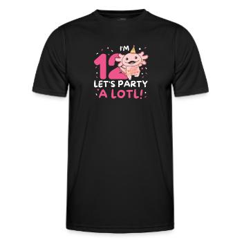 12ème anniversaire Axolotl douze ans doux Axolotls - T-shirt sport Homme - noir - Devant - AI Model Male 178 dark (178cm)