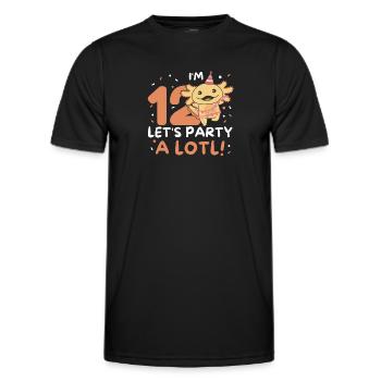 12ème anniversaire Axolotl douze ans doux Axolotls - T-shirt sport Homme - noir - Devant - AI Model Male 178 dark (178cm)