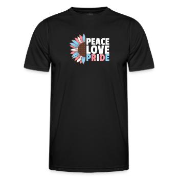 Rainbow Transgender Flag Pride LGBTQ tournesol - T-shirt sport Homme - noir - Devant - AI Model Male 178 dark (178cm)