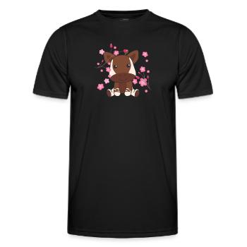 Okapi süße Tiere für Kinder Kawaii - Männer Funktions-T-Shirt - Schwarz - Vorne - AI Model Male 178 dark (178cm)