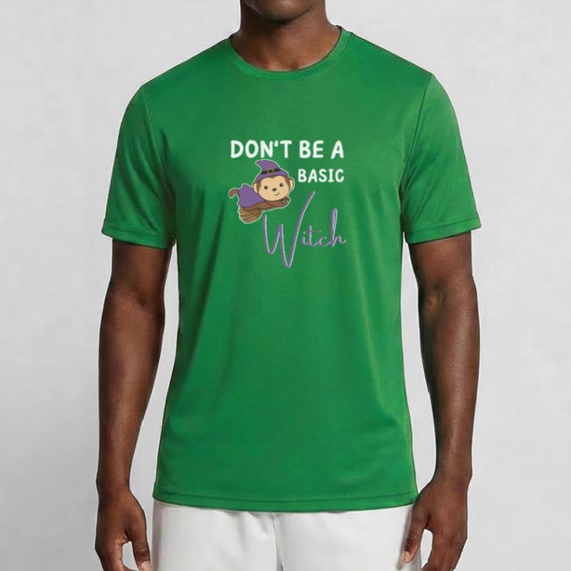Monkey Halloween Witch Witches don't be a basic witch Men's Functional T-Shirt