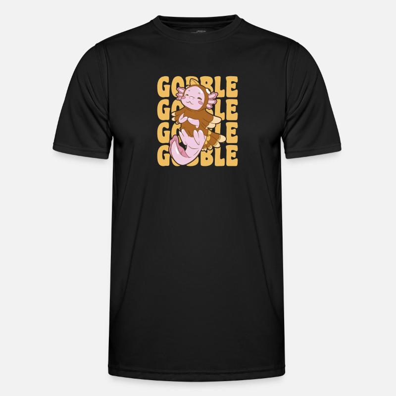 Thansgiving Pilgrim Gobble Thankful Grateful - Men's Functional T-Shirt - black