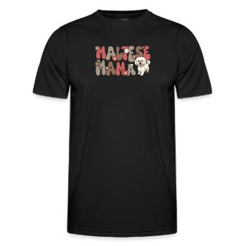 Malteser Groovy Maltese mama - Männer Funktions-T-Shirt - Schwarz - Vorne - AI Model Male 178 dark (178cm)