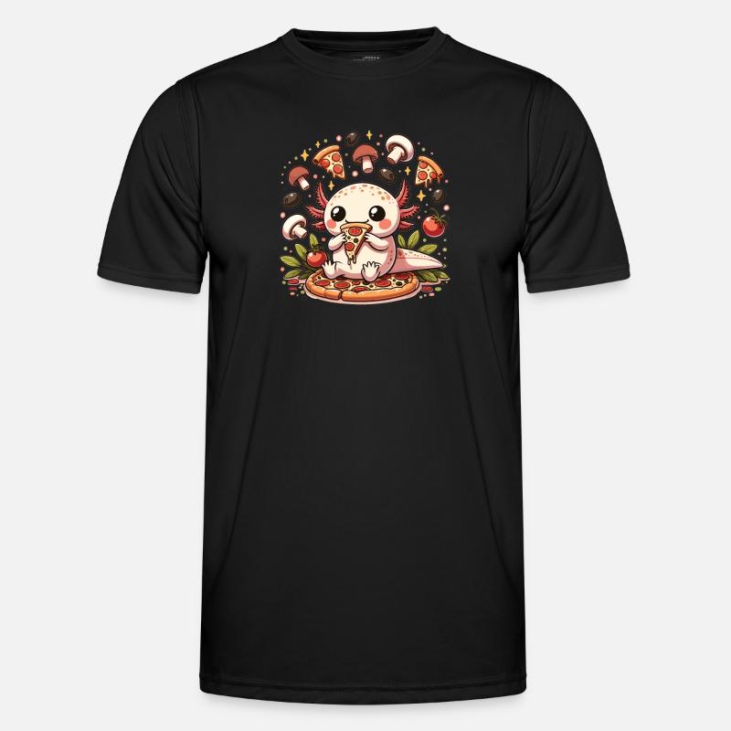Snaxolotl oder Pizzalotl Axolotl liebt Pizza Männer Funktions-T-Shirt