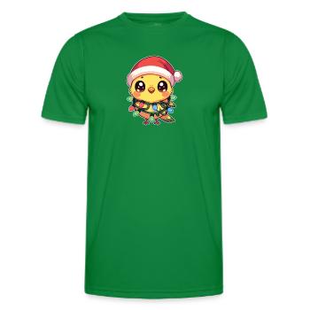 Weihnachten Lichterkette Kanarienvogel - Männer Funktions-T-Shirt - Kelly Green - Vorne - AI Model Male 178 dark (178cm)