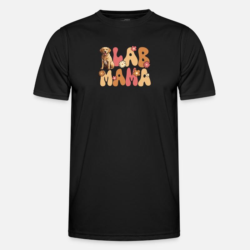 Labrador Retriever Groovy Lab Mama Männer Funktions-T-Shirt