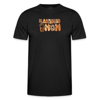 Bloodhound Groovy Bloodhound Mom - Männer Funktions-T-Shirt - Schwarz - Vorne - AI Model Male 178 dark (178cm)