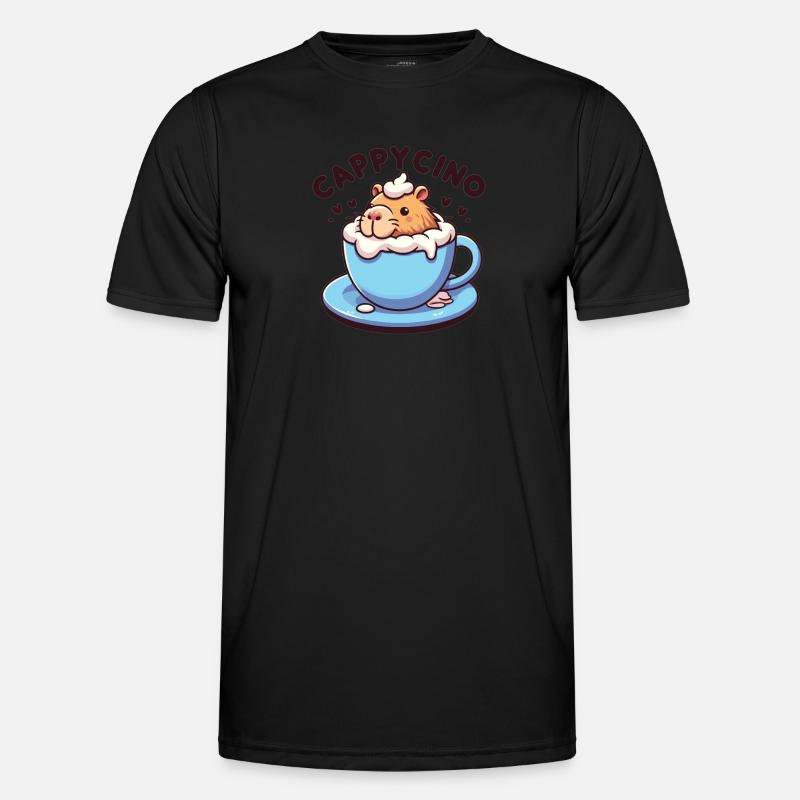 Cappyccino Capybara Coffee Cappuccino Men's Functional T-Shirt