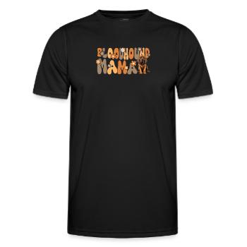 Bloodhound Groovy Bloodhound Mama - Männer Funktions-T-Shirt - Schwarz - Vorne - AI Model Male 178 dark (178cm)