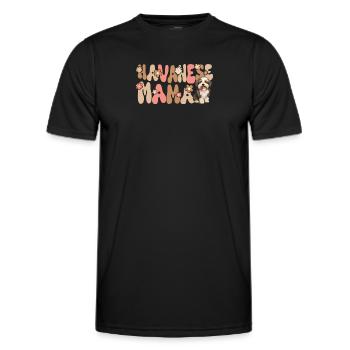 Havanese Groovy Havanese Mom - Men's Functional T-Shirt - black - Front - AI Model Male 178 dark (178cm)