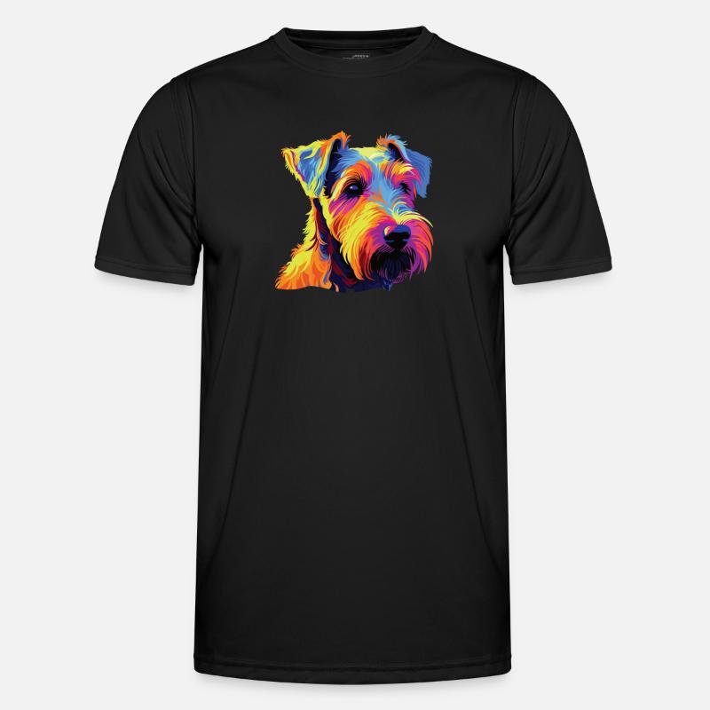 Wasserfarben Farbenfroher Welsh Terrier Männer Funktions-T-Shirt